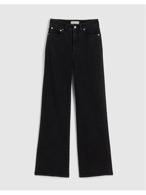 NWT Madewell The Curvy Wide-Leg Jean in Super Stretch Denim size 25 in black